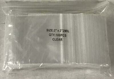 Zip Lock Bag - 2x2 2 Mil - Clear