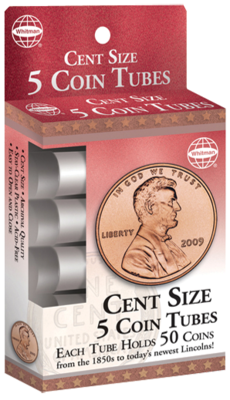Whitman Round Coin Tubes Retail Packs - Cent