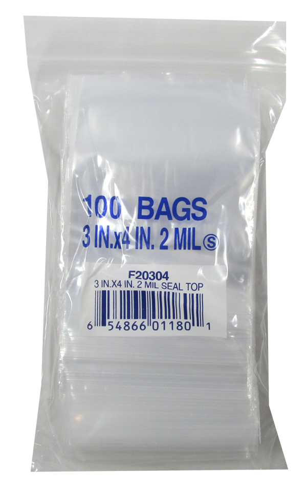 Zip Lock Bag - 3x4 2 Mil - Clear