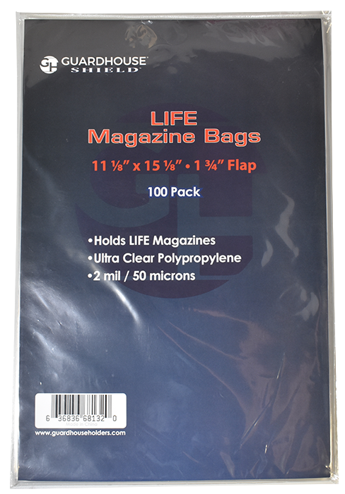 Guardhouse Shield Bag for Life Magazine 11 1/8 x 15 1/8 + 1 3/4 inch flap
