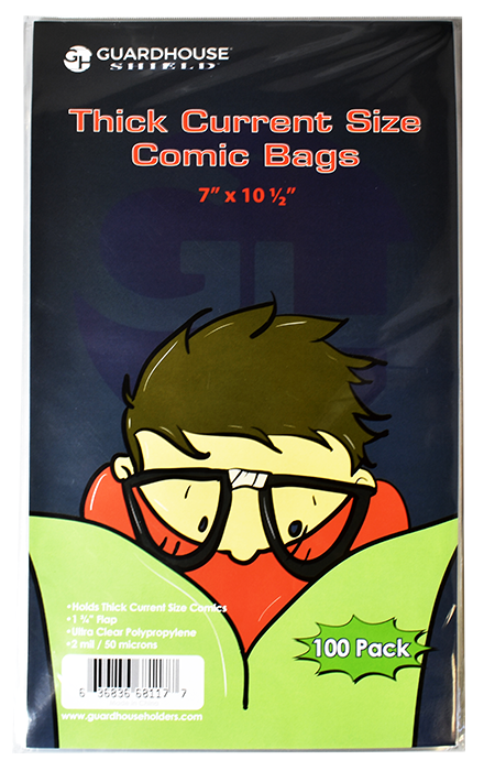 Guardhouse Bag for Thicker Current Comic Books (Wide Size) - 7 x 10 1/2