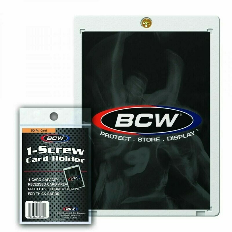 BCW 1-Screw Thick Card Holder - 50 Point BCW 1-Screw Thick Card Holder - 50 Point