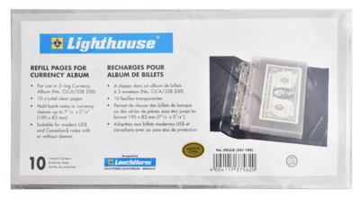 Lighthouse Deluxe Small Currency Album Refill Pages