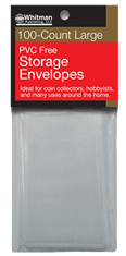 Whitman PVC Free Storage Envelopes - Large