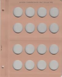 Dansco Extra Page -  Modern Commemorative Half Dollars Type