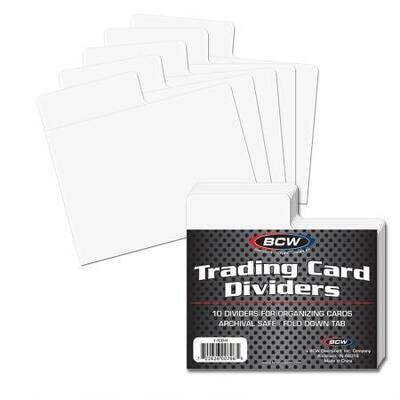 BCW Trading Card Dividers -Harizonal