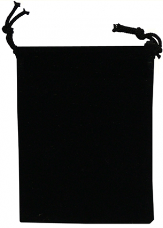 Velour Drawstring Pouch - 2.75x3.25 Black - Pack of 25
