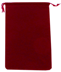 Velour Drawstring Pouch - 5x7.5 - Red - Pack of 25