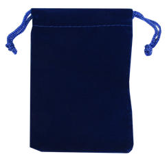 Velour Drawstring Pouch - 5x7.5 - Royal Blue - Pack of 25