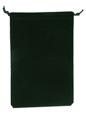 Velour Drawstring Pouch - 5x7.5 - Green - Pack of 25