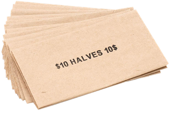 Flat Coin Wrappers - Half Dollar