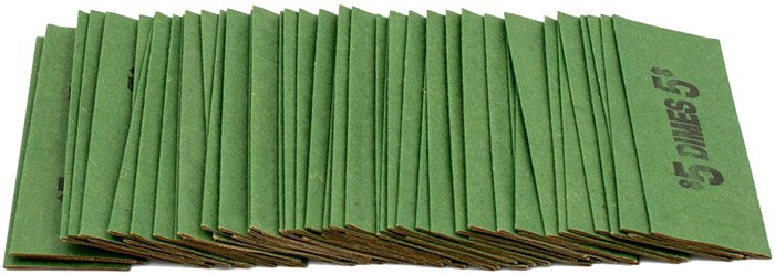 Flat Coin Wrappers - Dime