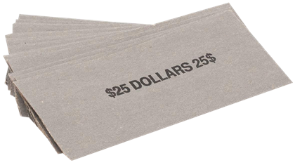 Flat Coin Wrappers - Small Dollar