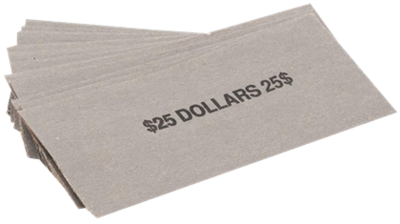 Flat Coin Wrappers - Small Dollar