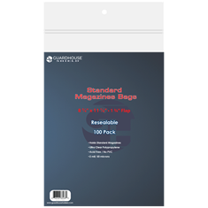 Guardhouse Shield Resealable Bag for Magazines - 8 3/4 x 11 1/8 + 1.75 Guardhouse Shield Resealable Bag for Magazines - 8 3/4 x 11 1/8 + 1.75" Lip