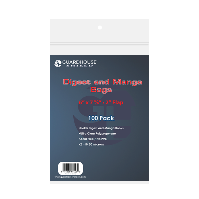 Guardhouse Shield Bag for Digest or Manga Books - 6 x 7 5/8