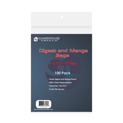 Guardhouse Shield Bag for Digest or Manga Books - 6 x 7 5/8 Guardhouse Shield Bag for Digest or Manga Books - 6 x 7 5/8