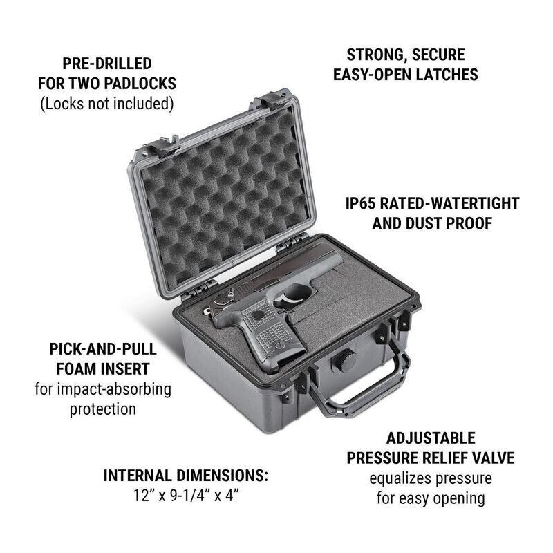 APACHE 2800 Weatherproof Protective Case, Medium, Black
