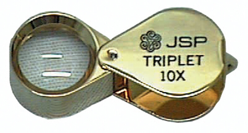 JSP - 10X Hastings triplet jeweler’s loupe -Gold Plated
