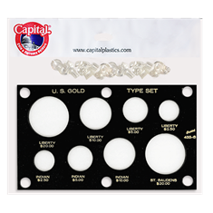 Capital Holder - Gold Type Set Lib. 20, 10, 5, 2.50