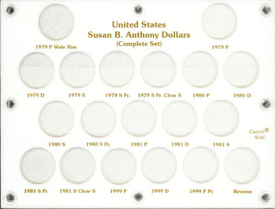 Capital Holder - Anthony Dollar Set 1979-1999