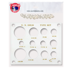 Capital Holder - Gold Type Set Lib. 20, 10, 5, 3, 2.50, Type I,II,III