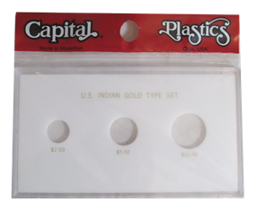 Capital Holder - Indian Gold Type Set $10, 5, 2