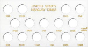 Capital Holder - Mercury Dimes 1941-1945s (Meteor)