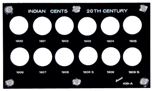 Capital Holder - Indian Cents 20th Century (1900-1909) (Includes 1908S +1909S)