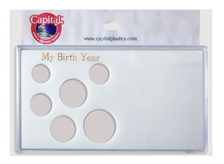 Capital Holder - Birth Year (Cent through Small Dollar), 3.5x6 Meteror