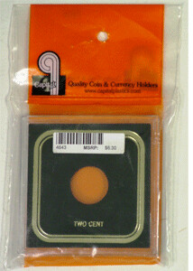 Capital Plastics VPX Coin Holder - Two Cent Odd Type Capital Plastics VPX Coin Holder - Two Cent Odd Type