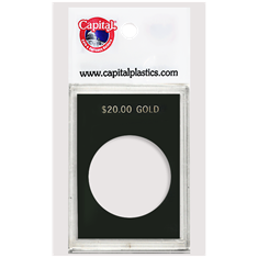 Capital Plastics Caps Coin Holder - $20 Gold Capital Plastics Caps Coin Holder - $20 Gold