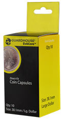 Large Dollar (38.1mm) Direct-Fit Coin Capsules - 10 Pack Large Dollar (38.1mm) Direct-Fit Coin Capsules - 10 Pack