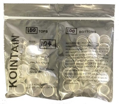 Kointain - Direct Fit - 17.9mm (Dime) Bag of 100