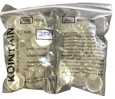 Kointain - Direct Fit - 24.3mm (Quarter) Bag of 100