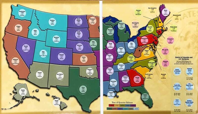 Whitman State Quarter Foam Map