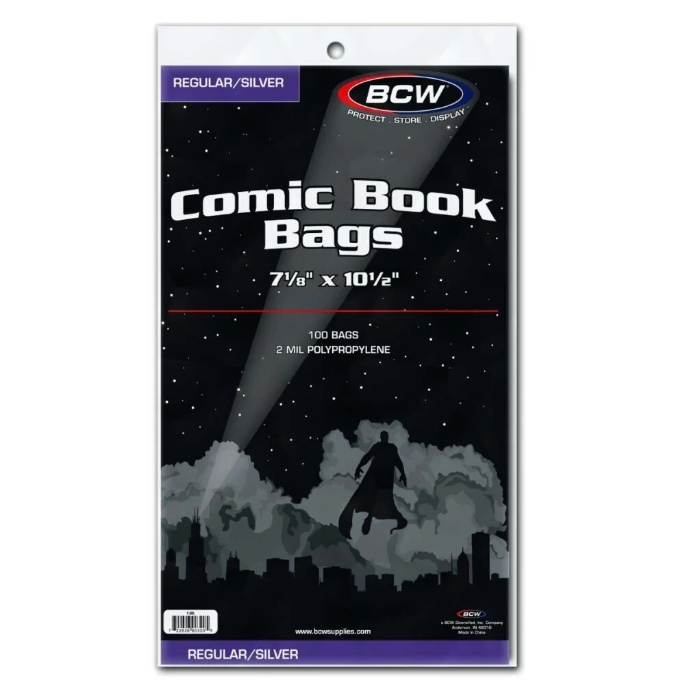 BCW Comic Bags - Silver