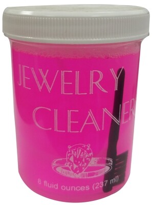 JEWELRY CLEANER/PINK 8 ounces with basket & brush
