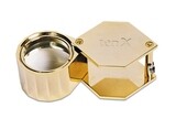 LARGE 10X GOLD HEX LOUPE 21.5MM