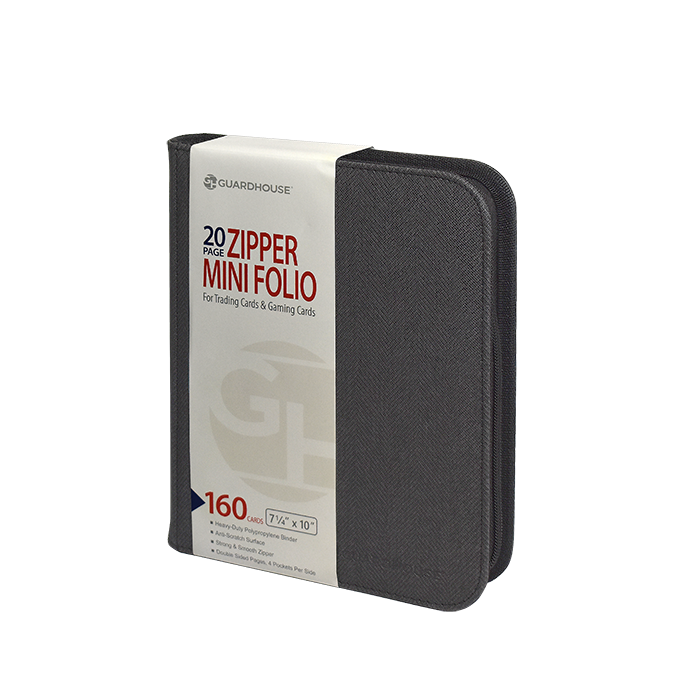 Mini 4 Pocket Zipper Folio for Trading Cards