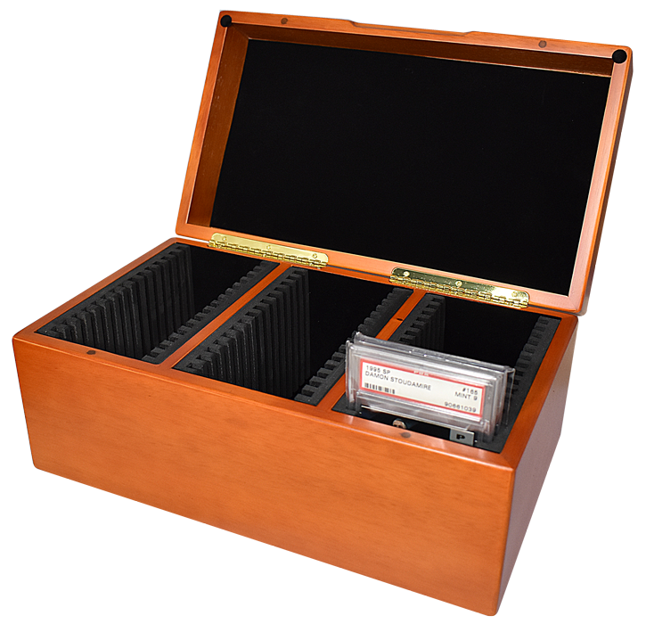 Wood Display Box for 45 PSA Graded Cards Wood Display Box for 45 PSA Graded Cards