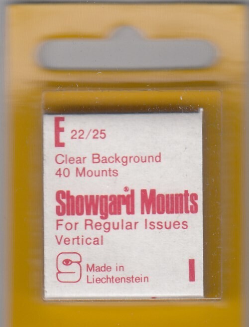 Showgard Stamp Mounts: E (22/25) - Clear