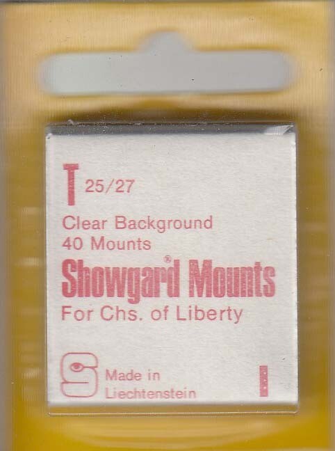 Showgard Stamp Mounts: T (25/27) - Clear