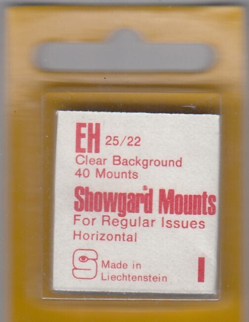 Showgard Stamp Mounts: EH (25/22) - Clear