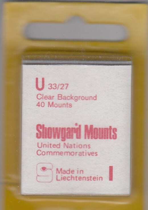 Showgard Stamp Mounts: U (33/27) - Clear