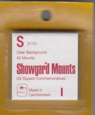 Showgard Stamp Mounts: S (31/31) - Clear