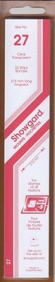 Showgard Stamp Mount Strips: 27mm - Clear