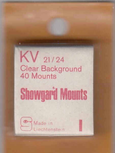 Showgard Stamp Mounts: KV (21/24) - Clear