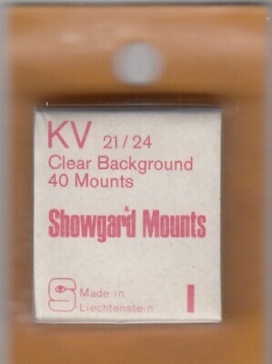 Showgard Stamp Mounts: KV (21/24) - Clear