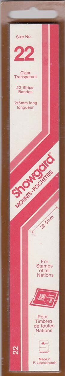 Showgard Stamp Mount Strips: 22mm - Clear Showgard Stamp Mount Strips: 22mm - Clear
